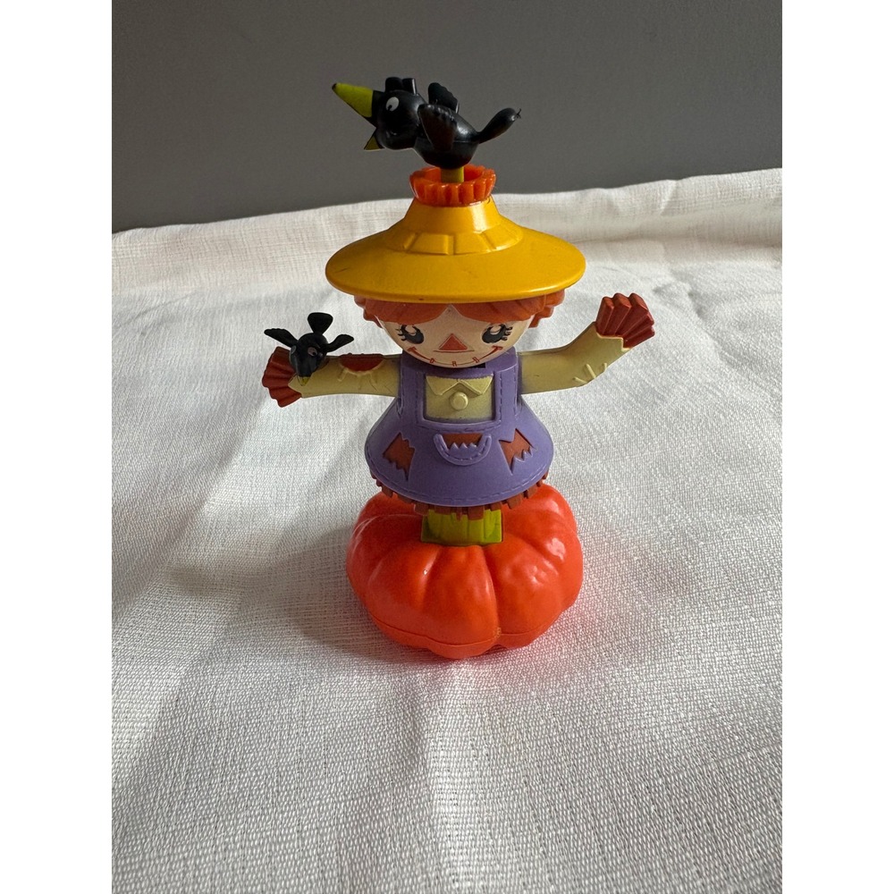 Solar Powered Dancing Scarecrow Halloween Pumpkin Fall Harvest Novelty Decor
